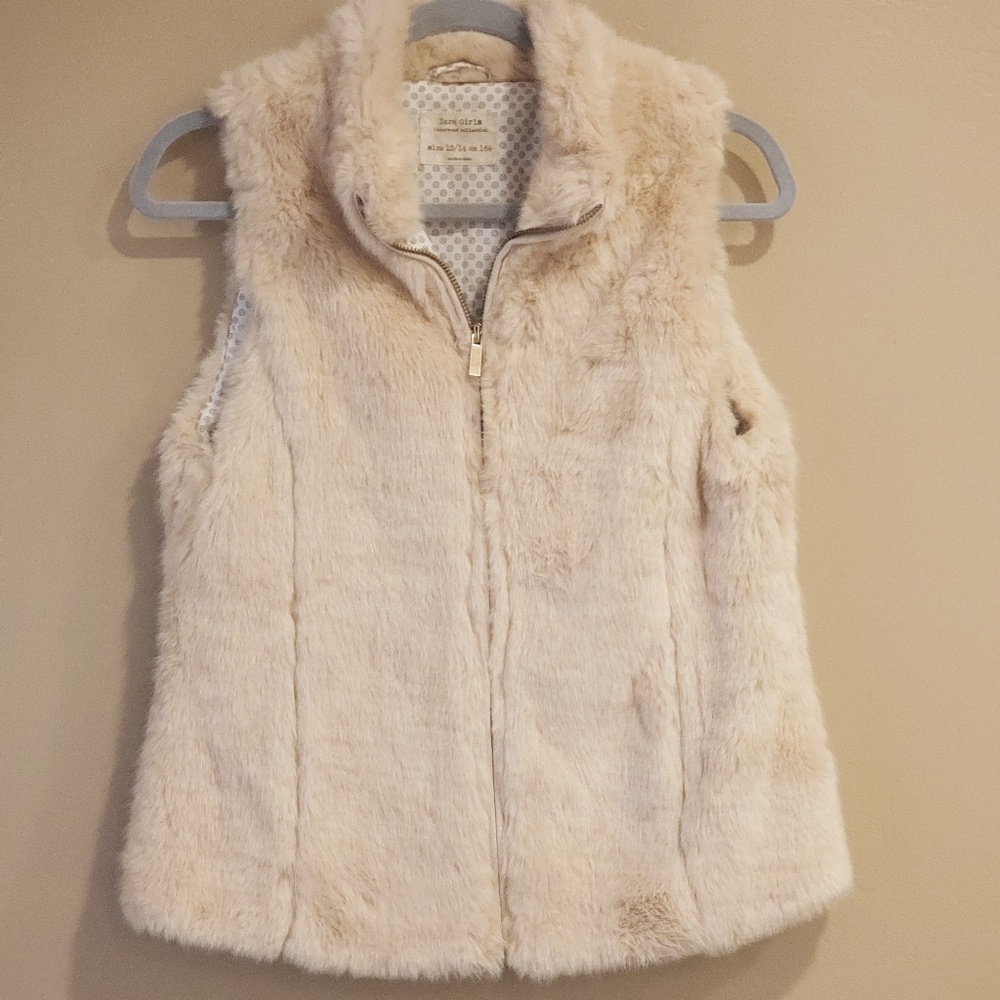 Zara Girls Faux Fur Vest